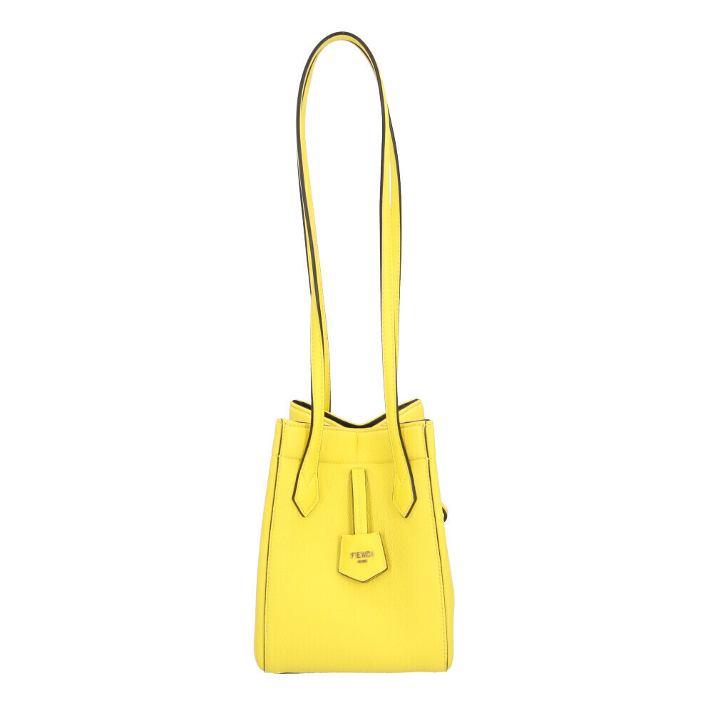 Fendi Origami Shoulder Bag Leather Yellow
